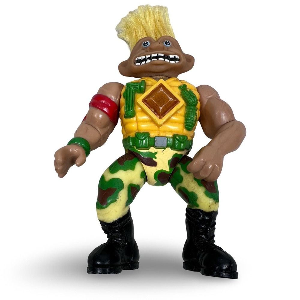 Vintage 1992 Stone Protectors Angus the Soldier Troll Action Figure Camo 5"